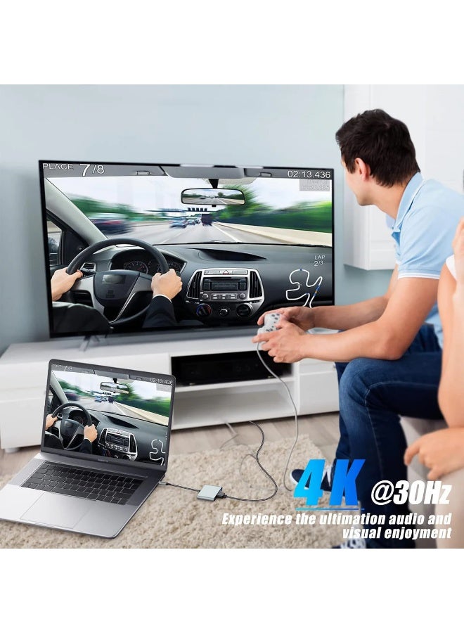 ProOne PHU552 3-in-1 USB-C to HDMI Adapter 4K@30Hz – USB-C Hub with HDMI, USB 3.0 & 85W PD Charging - Image 4